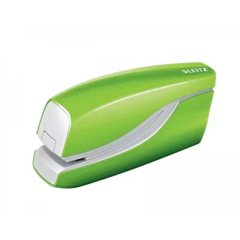 Leitz NeXXt skavotājs ar bateriju WOW 5566, 10 lapas, priekšējā ielāde, 1 cm, plastmasa, zaļš, baterija