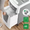 Leitz IQ Autofeed Office 300 automātiskais papīra smalcinātājs P5, mikro griezuma smalcināšana, 22 cm, 2 x 15 mm, 60 L, 700 loksnes, 55 dB