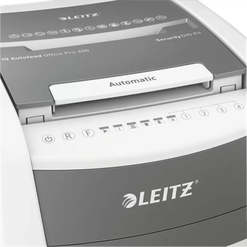 Leitz IQ Autofeed Office Pro 600 automātiskais papīra smalcinātājs P4