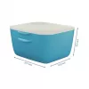 Leitz Cosy atvilktņu skapis, 2 atvilktne(-es), Polistirols (PS), Zila, Balta, 1 gab., 251 mm, 143 mm