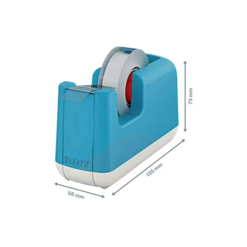 Leitz Cosy līmlentes dozators, 1,9 cm, 33 m, Akrilnitrila butadiēna stirols (ABS), Zils, 75 mm, 56 mm