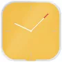 Leitz Cosy Silent Glass Wall Clock, Square, dzeltena, 300 mm, 300 mm, 40 mm, 1.6 kg
