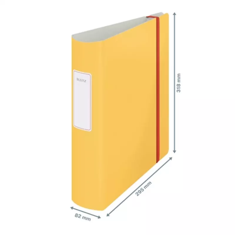 Leitz 180° Active Cosy sviru arhīva mape 80mm, A4, poliuretāna putas, dzeltena, 500 lapas, 80 g/m², 8.2 cm