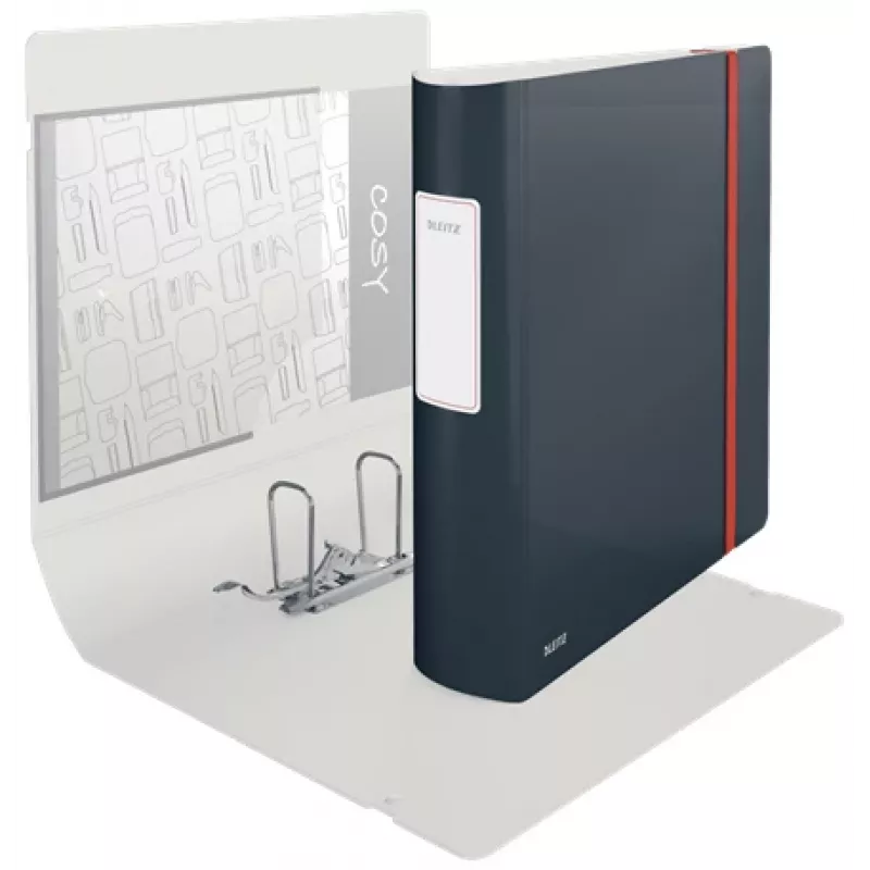 Leitz 180° Active Cosy sviru arhīva mape 80 mm, A4, poli putas, melna, 500 lapas, 80 g/m², 8,2 cm