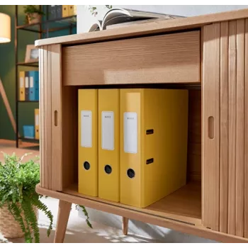 Leitz 180° Cosy sviru arhīva mape Soft Touch 80 mm, A4, kartons, dzeltena, teksturēta virsma, 600 lapas, 80 g/m²