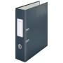 Leitz 180° Cosy sviru arhīva mape Soft Touch 80 mm, A4, kartons, melna, strukturēta virsma, 600 loksnes, 80 g/m²