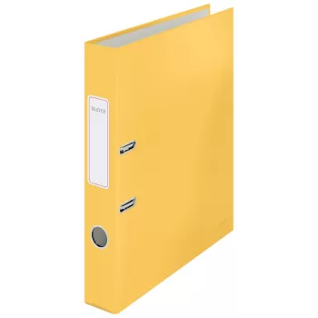 Leitz 180° Cosy sviru arhīva mape ar mīksto pieskārienu 50 mm, A4, kartons, dzeltena, teksturēta virsma, 350 lapas, 80 g/m²
