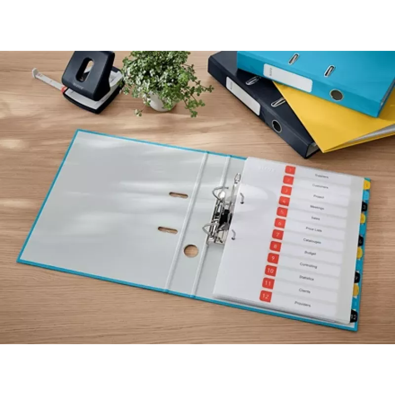 Leitz 180° Cosy sviru arhīva mape Soft Touch 50 mm, A4, kartons, zila, ar teksturētu virsmu, 350 loksnēm, 80 g/m²