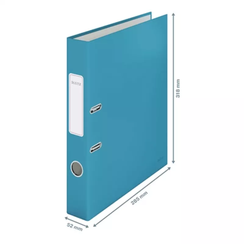 Leitz 180° Cosy sviru arhīva mape Soft Touch 50 mm, A4, kartons, zila, ar teksturētu virsmu, 350 loksnēm, 80 g/m²