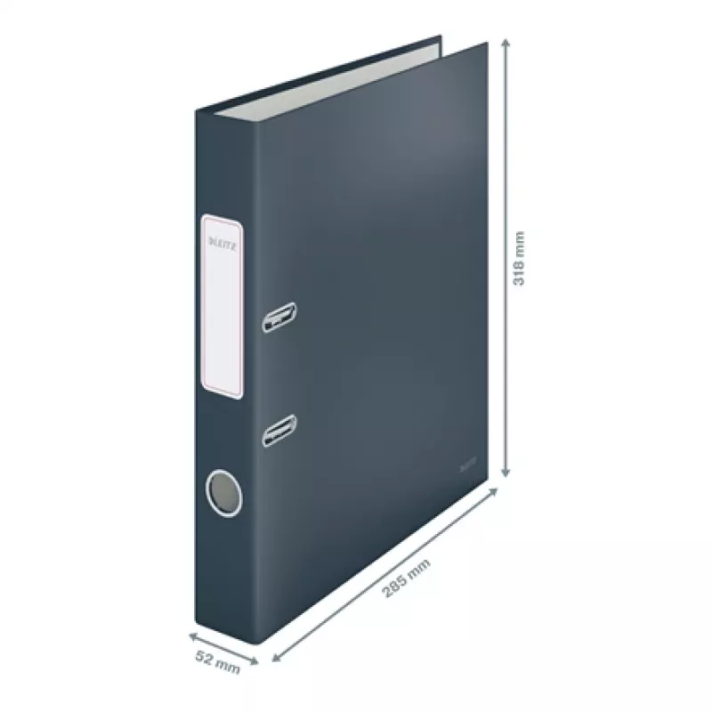 Leitz 180° Cosy sviru arhīva mape ar mīksto pārklājumu 50 mm, A4, kartons, melna, teksturēta virsma, 350 loksnes, 80 g/m²