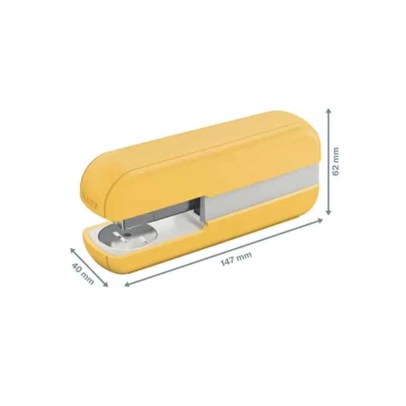 Leitz Cosy skavotājs 30 lapām, 30 lapas, dzeltens, standarta locījums, 24/6, metāls, plastmasa, 80 g/m²