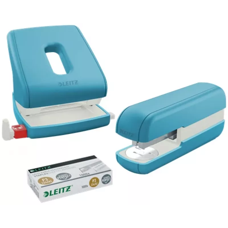 Leitz Cosy skavotājs 30 loksnēm, 30 loksnes, Zila, Standarta skavošana, 26/6, Metāls, Plastmasa, 80 g/m²