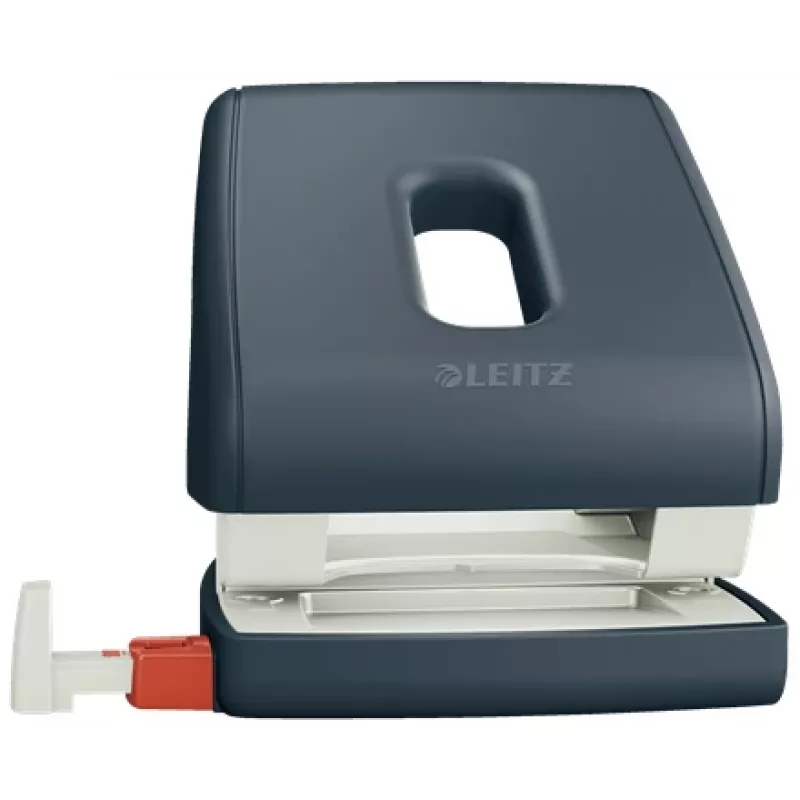 Leitz Cosy perforators 2-caurumu 30 loksnēm, 30 loksnes, melna, Plastmasa, 8 cm, 5,5 mm, A4, A5, A6, Folio, US-Quart, 8 x 8 x 8 cm