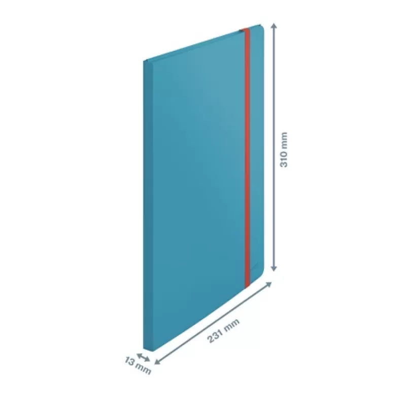 Leitz Cosy Mobile prezentācijas mape Plus, zila, polipropilēns (PP), 20 kabatiņas, portrets, A4, 231 mm