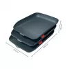 Leitz Cosy vēstuļu paplāte, 3 gab. komplekts, polistirols (PS), melna, A4, A4, 274 mm, 456 mm