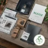 Leitz NeXXt Recycle caurumsitējs, 30 lapām, melns, plastmasas, 8 cm, 5,5 mm, A6