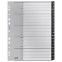 Leitz 12070000 tab index Alfabētiskais tabulācijas indekss Polipropilēns (PP) Melns, Balts