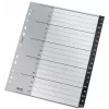 Leitz 12070000 tab index Alfabētiskais tabulācijas indekss Polipropilēns (PP) Melns, Balts
