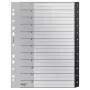 Leitz Recycle Index, PP, īpaši plats, ciparu tab indekss, polipropilēns (PP), melna, balta, portrets, A4 Maxi, 160 g/m²