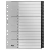 Leitz Recycle rādītājs, PP, īpaši plats, ciparu tabu rādītājs, polipropilēns (PP), melns, balts, portrets, A4 Maxi, 160 g/m²