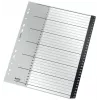 Leitz Recycle rādītājs, PP, īpaši plats, ciparu tabu rādītājs, polipropilēns (PP), melns, balts, portrets, A4 Maxi, 160 g/m²