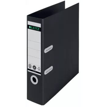 Leitz 180° Recycle sviru mape, A4, kartons, melna, 600 lapas, 80 g/m², 320 mm
