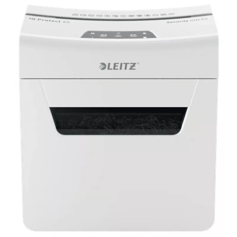 Leitz IQ Protect Premium papīra smalcinātājs 6X P4, 4 x 40 mm, 10 L, 100 lapas, 55 dB, skārienjūtīgs, 6 lapas