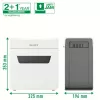 Leitz IQ Protect Premium papīra smalcinātājs 6X P4, 4 x 40 mm, 10 L, 100 lapas, 55 dB, skārienjūtīgs, 6 lapas