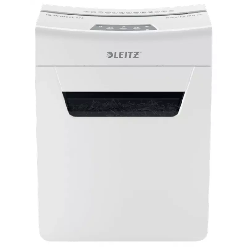 Leitz IQ Protect Premium Paper Shredder 4M P5, mikrošķērēšanas smalcināšana, 2 x 15 mm, 14 L, 150 loksnes, 55 dB, pieskāriens