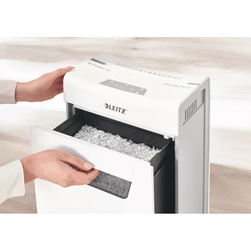 Leitz IQ Protect Premium Paper Shredder 4M P5, mikrošķērēšanas smalcināšana, 2 x 15 mm, 14 L, 150 loksnes, 55 dB, pieskāriens