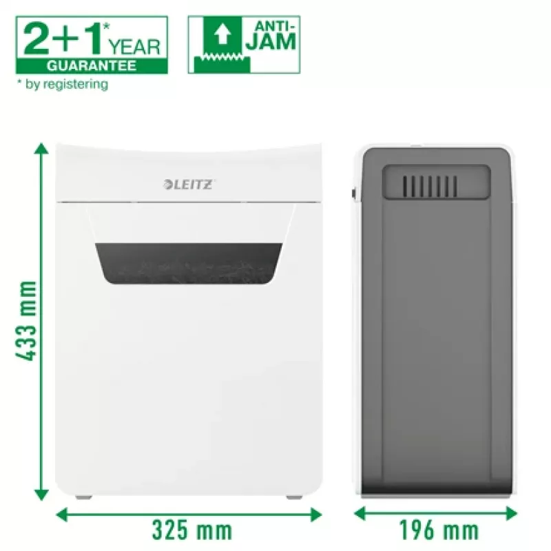 Leitz IQ Protect Premium Paper Shredder 4M P5, mikrošķērēšanas smalcināšana, 2 x 15 mm, 14 L, 150 loksnes, 55 dB, pieskāriens