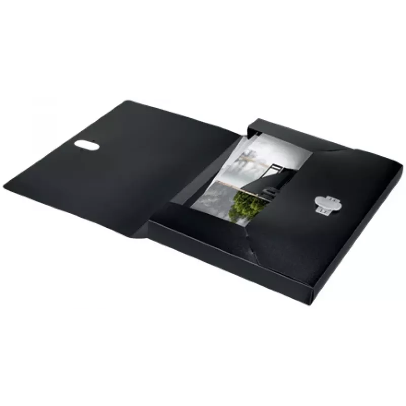 Leitz Recycle Box File, parakstu mape, A4, polipropilēns (PP), melna, matēta, 250 loksnēm