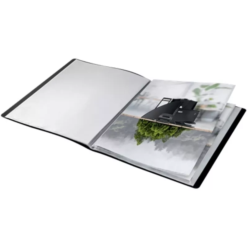 Leitz Recycle prezentācijas grāmata, melna, polipropilēns (PP), 20 kabatas, A4, 231 mm, 310 mm
