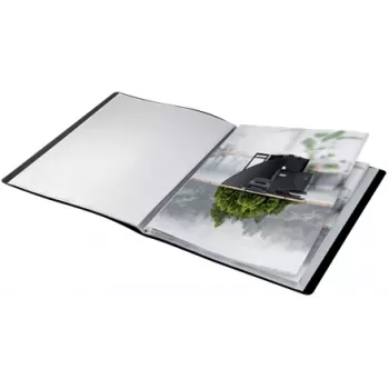 Leitz Recycle prezentācijas grāmata, melna, polipropilēns (PP), 40 kabatiņas, portrets, A4, 231 mm