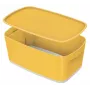Leitz MyBox Cosy Small ar vāku, Uzglabāšanas kaste, Uzglabāšanas kaste, dzeltena, Taisnstūrveida, Plastmasa, Vienkrāsaina, Dzeltena