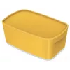 Leitz MyBox Cosy Small ar vāku, Uzglabāšanas kaste, Uzglabāšanas kaste, dzeltena, Taisnstūrveida, Plastmasa, Vienkrāsaina, Dzeltena
