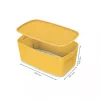 Leitz MyBox Cosy Small ar vāku, Uzglabāšanas kaste, Uzglabāšanas kaste, dzeltena, Taisnstūrveida, Plastmasa, Vienkrāsaina, Dzeltena
