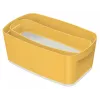 Leitz MyBox Cosy Small ar vāku, Uzglabāšanas kaste, Uzglabāšanas kaste, dzeltena, Taisnstūrveida, Plastmasa, Vienkrāsaina, Dzeltena