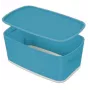 Leitz MyBox Cosy Small ar vāku, uzglabāšanas kaste, uzglabāšanas kaste, zila, taisnstūrveida, plastmasa, vienkrāsaina, iekštelpām