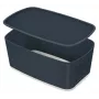 Leitz MyBox Cosy Small ar vāku, uzglabāšanas kaste, uzglabāšanas kaste, pelēka, taisnstūrveida, plastmasa, vienkrāsaina, iekštelpām