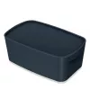 Leitz MyBox Cosy Small ar vāku, uzglabāšanas kaste, uzglabāšanas kaste, pelēka, taisnstūrveida, plastmasa, vienkrāsaina, iekštelpām