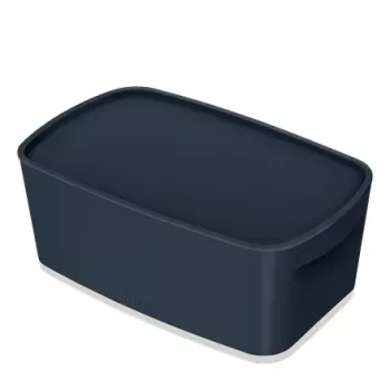 Leitz MyBox Cosy Small ar vāku, uzglabāšanas kaste, uzglabāšanas kaste, pelēka, taisnstūrveida, plastmasa, vienkrāsaina, iekštelpām