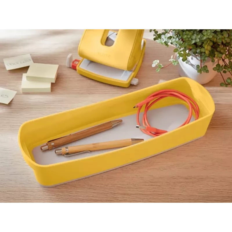 Leitz MyBox Cosy Organiser Tray Long, Uzglabāšana, Uzglabāšanas kaste, Dzeltena, Taisnstūrveida, Plastmasa, Vienkrāsains, 307 mm