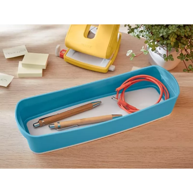 Leitz MyBox Cosy Organiser Tray Long, glabāšana, glabāšanas kaste, zila, taisnstūrveida, plastmasa, vienkrāsains, 307 mm