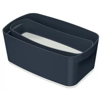 Leitz MyBox Cosy organizatoru paplāte, gara, glabāšana, glabāšanas kaste, pelēka, taisnstūrveida, plastmasa, vienkrāsaina, iekštelpām