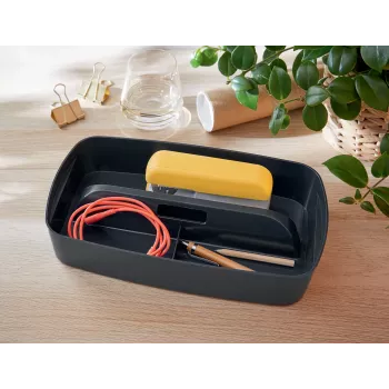 Leitz MyBox Cosy organizatora paplāte ar rokturi, maza, uzglabāšana, pelēka, plastmasa, 307 mm, 181 mm, 56 mm, 300 g