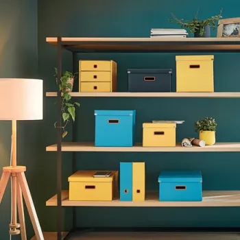 Leitz Click & Store Cosy Cube Lielā uzglabāšanas kaste, Uzglabāšanas kaste, Dzeltena, Taisnstūrveida, Kartons, Vienkrāsains, Iekštelpām