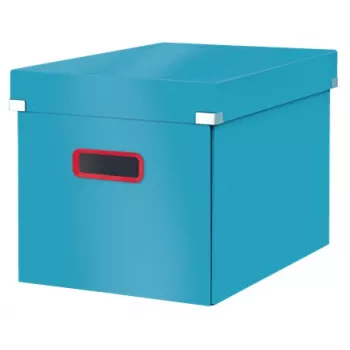 Leitz Click & Store Cosy Cube Large Storage Box, uzglabāšanas kaste, zila, taisnstūrveida, kartons, vienkrāsaina, iekštelpām