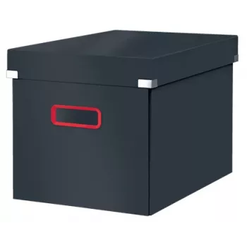 Leitz Click & Store Cosy Cube Large Storage Box, Uzglabāšanas kaste, Pelēka, Taisnstūrveida, Kartons, Vienkrāsains, Iekštelpām