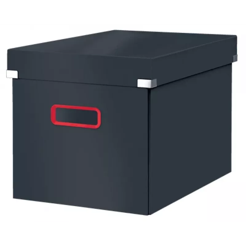 Leitz Click & Store Cosy Cube Large Storage Box, Uzglabāšanas kaste, Pelēka, Taisnstūrveida, Kartons, Vienkrāsains, Iekštelpām